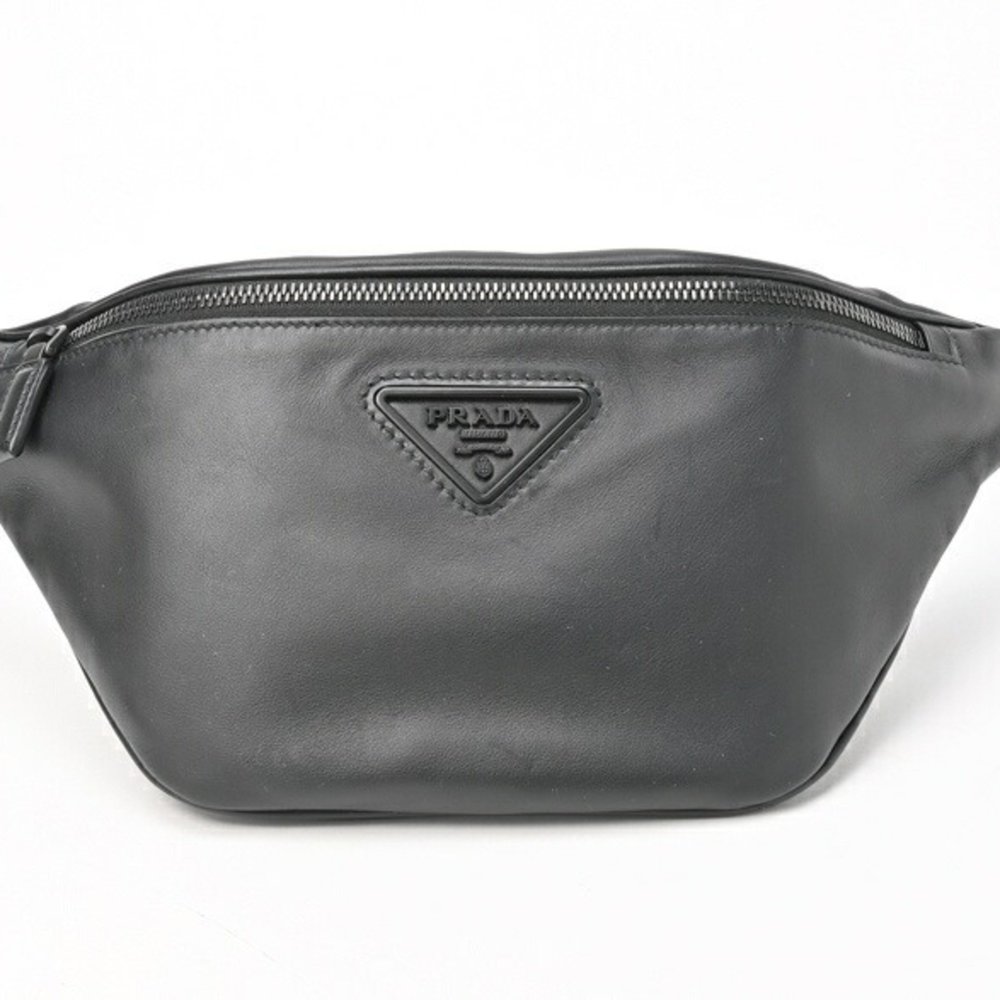PRADA Body Bag Belt 2VL033 Leather Black S-155468 - Picture 2 of 10